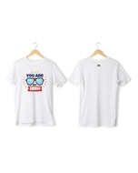 You are My Hero Greys & Blues Pima Round Neck T-shirt - White